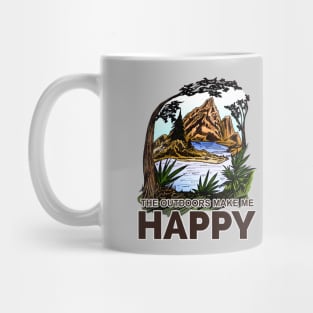 The Outdoors Make Me Happy Mug